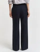 Tailored Wool Blend Blue Pants