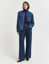 Pull Bleu Col Roulé