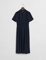 Robe Midi Plissée Bleue