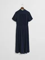 Robe Midi Plissée Bleue