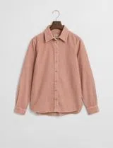 Camisa Regular Fit Corduroy Rosa