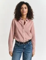 Camisa Regular Fit Corduroy Rosa