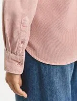 Camisa Regular Fit Corduroy Rosa