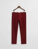 Slim Corduroy Chino Pants Red