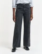 Relaxed Stretch Seam Black Denim