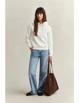 Sweatshirt Tonal Shield Beige