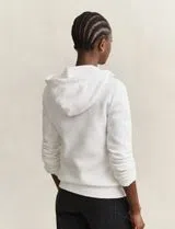 Sweatshirt à fermeture Éclair Tonal Shield Beige
