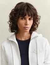 Sweatshirt à fermeture Éclair Tonal Shield Beige