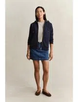 Sweatshirt com fecho Reg Tonal Shield Azul