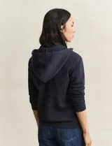Sweatshirt com fecho Reg Tonal Shield Azul