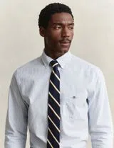 Camisa Regular Fit Classic Oxford Azul