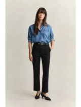 Pantalons Fluid Slim Slack Noir