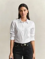 Chemise en satin slim fit Blanche