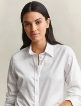 Chemise en satin slim fit Blanche