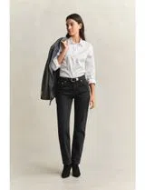 Chemise en satin slim fit Blanche