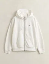 Beige Shield Zip Sweatshirt