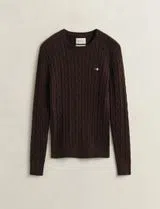 Pull en tricot marron