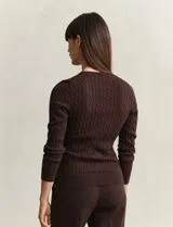 Pull en tricot marron