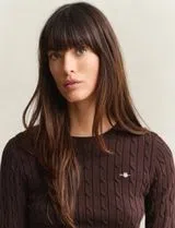 Pull en tricot marron