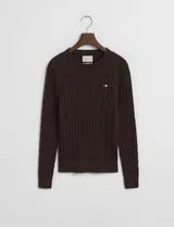 Pull en tricot marron