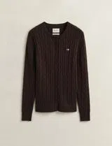 Cardigan de malha Castanho