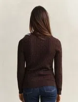 Cardigan de malha Castanho