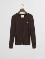 Cardigan de malha Castanho