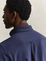 Stretch Pique Jersey Shirt Blue