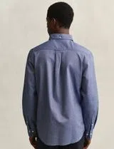 Camisa Regular Fit Classic Oxford Azul