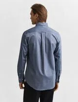 Camisa Regular Fit Classic Oxford Azul