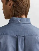 Camisa Regular Fit Classic Oxford Azul