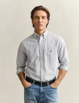 Camisa Regular Fit Classic Oxford Azul