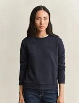 Tonal Shield Sweatshirt Blue