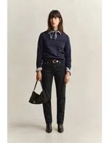 Camisa Slim Striped Poplin Azul