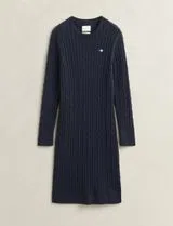 Blue Midi Knit Dress