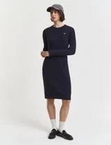 Blue Midi Knit Dress