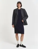 Blue Midi Knit Dress