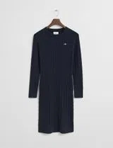 Blue Midi Knit Dress