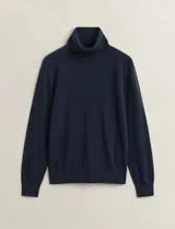 Blue High Neck Sweater