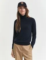 Blue High Neck Sweater