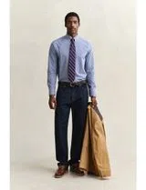 Camisa Regular Fit Gingham Poplin Azul