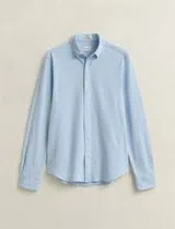 Camisa Reg Jersey Pique Stretch Azul