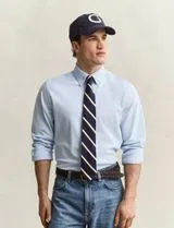 Camisa Reg Jersey Pique Stretch Azul
