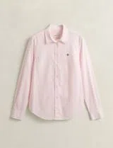 Camisa Slim Stretch Oxford Rosa