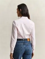 Camisa Slim Stretch Oxford Rosa