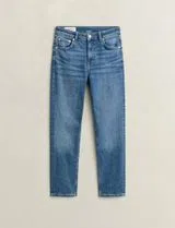 Jeans Cropped Slim Bleu