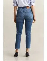 Jeans Cropped Slim Bleu