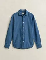 Camisa Regular Fit Indigo Twill Azul