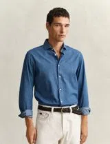 Camisa Regular Fit Indigo Twill Azul