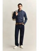 Camisa Regular Fit Indigo Azul